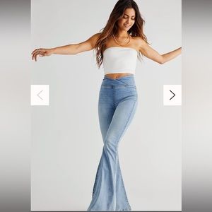 Free People We The Free Venice Beach Flare Jeans spring blue 27